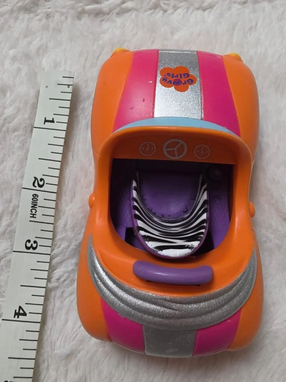 Vintage 2003 Manhattan Toy Groovy Girls Minis Super Speedster Car Orange Pink